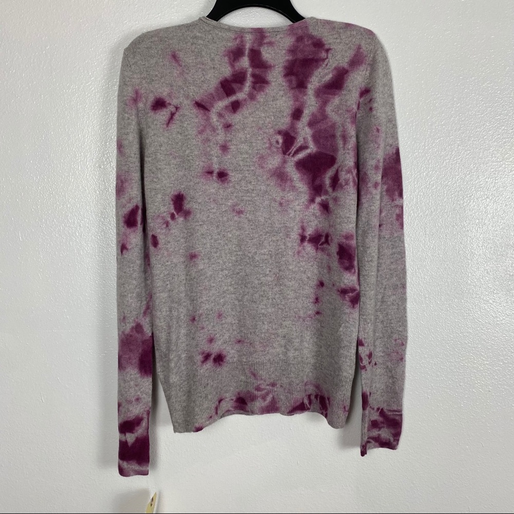 RAQUEL ALLEGRA Tie Dye Cashmere Slim Sweater Pink - Picture 7 of 15